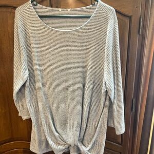 Striped Gray Women's Top